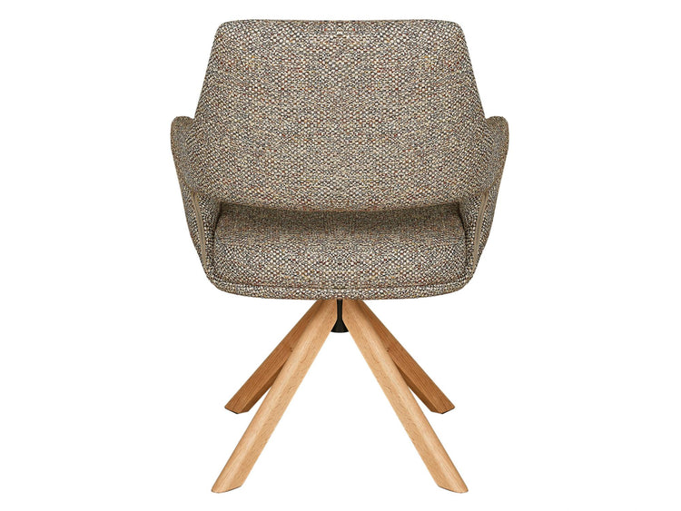 Leto Dining Chair Clay Tweed / Oak Set of 2