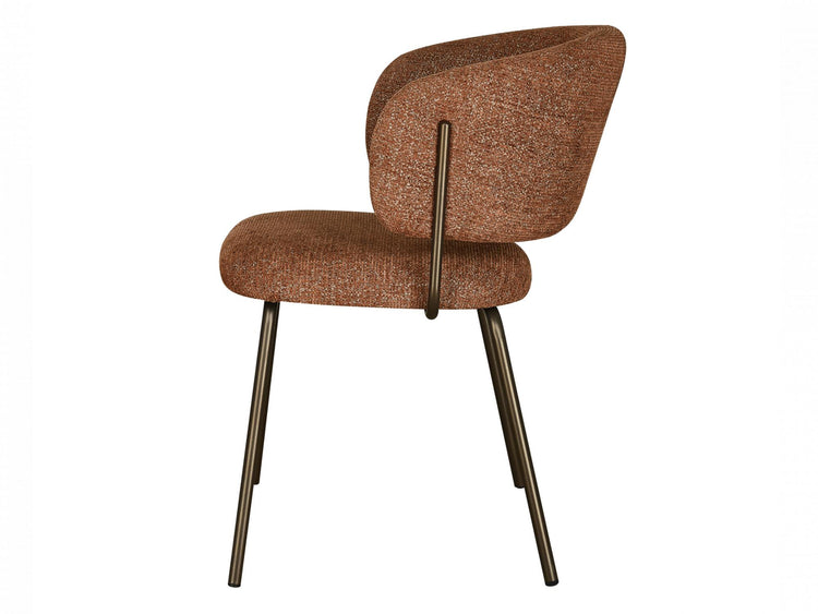 Lumi Dining Chair Cayenne Tweed / Matte Bronze Set of 2