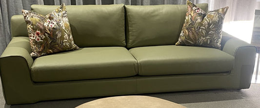 Bellavista Sofa in olive green leather