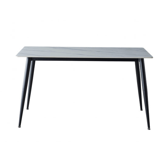Bentley Dining Table Snow White Ceramic - angle 2