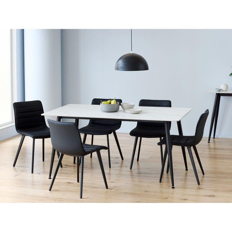 Bentley Dining Table Snow White Ceramic - lifestyle