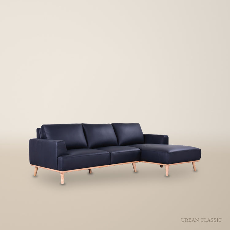 Milano Leather Chaise Sofa