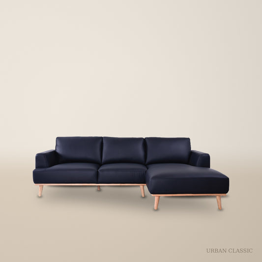 Milano Leather Chaise Sofa