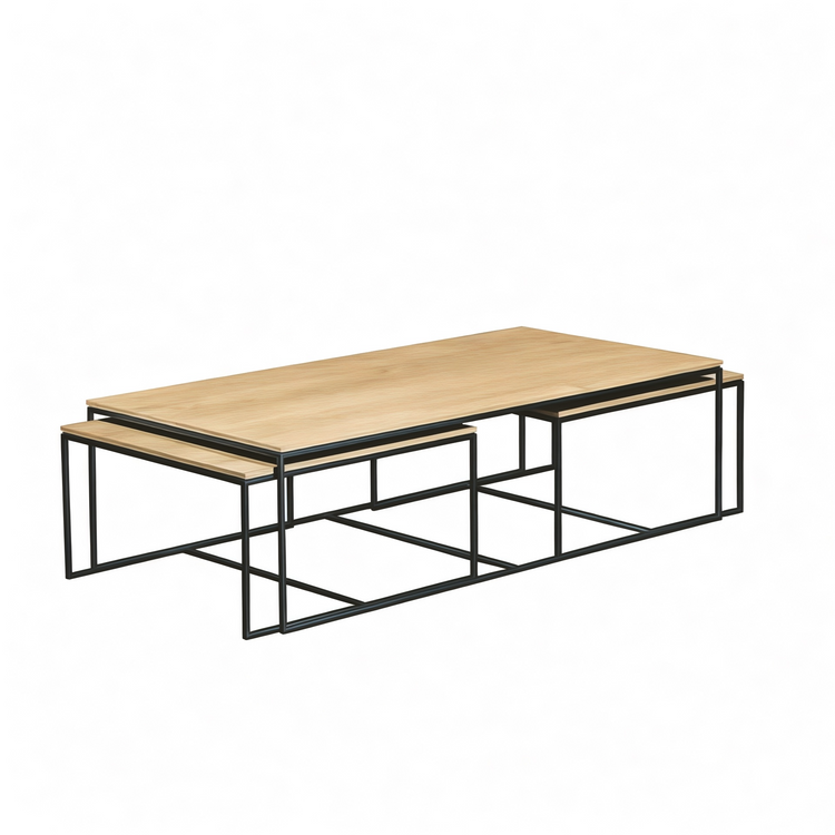 Lines Nested Solid Teak Coffee Table