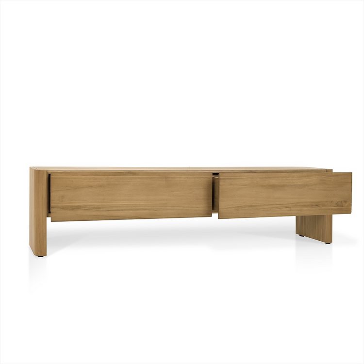 Mila Entertainment Unit teak grain detail
