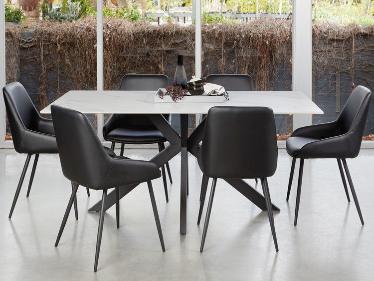 Costa Dining Chair Black Set of 2