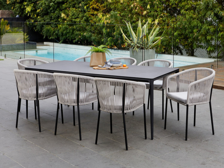 Magnate Large Dining Table Cement Ceramic