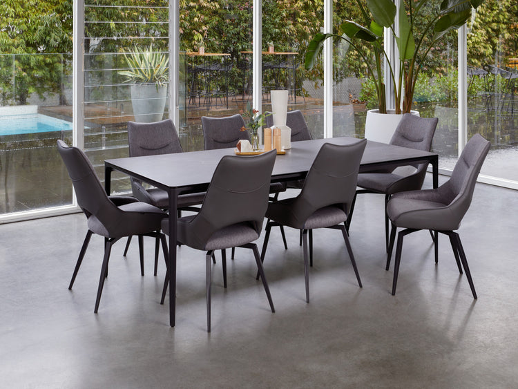 Magnate Large Dining Table Cement Ceramic