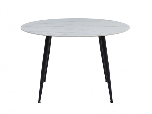 Denver Dining Table Matte Snow White Ceramic