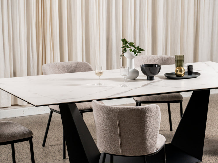 Symphony Fixed Dining Table Marmo Ceramic
