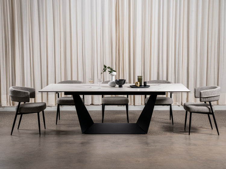 Symphony Fixed Dining Table Marmo Ceramic
