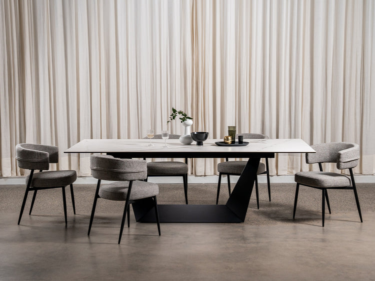 Symphony Fixed Dining Table Marmo Ceramic