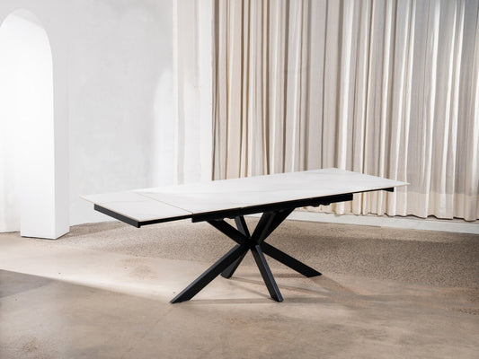 Newcastle Extension Dining Table Snow White