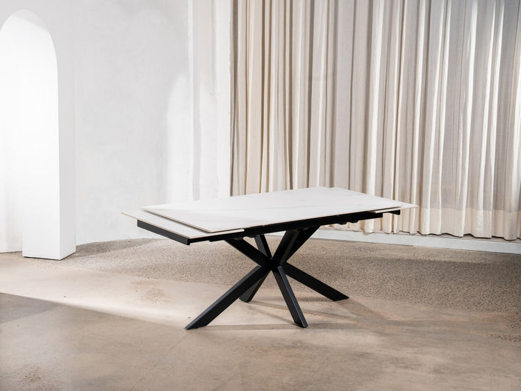 Newcastle Extension Dining Table Snow White