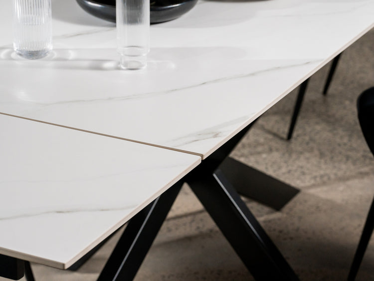 Newcastle Extension Dining Table Snow White