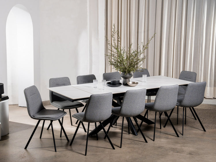 Newcastle Extension Dining Table Snow White