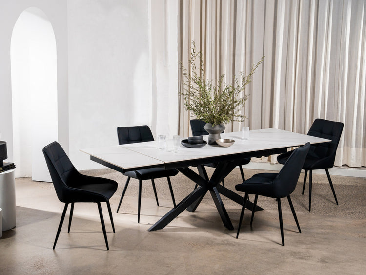Newcastle Extension Dining Table Snow White