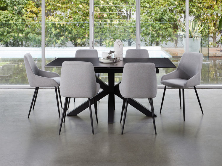 Venetti Extension Dining Table Blizzard Ceramic
