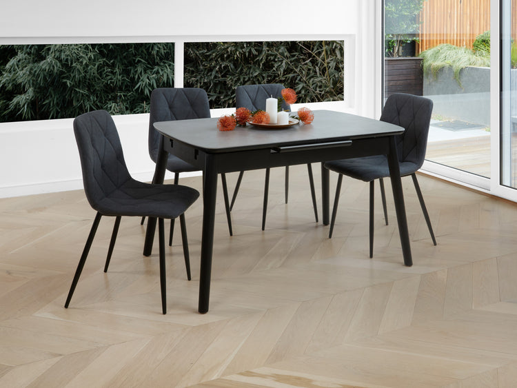 Mila Extension Dining Table Greystone Ceramic