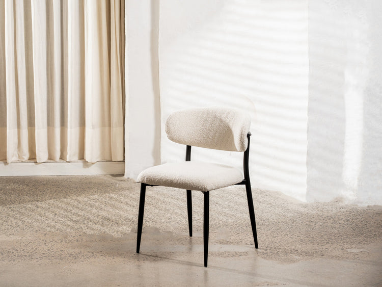 Milan Dining Chair Off White Set of 2