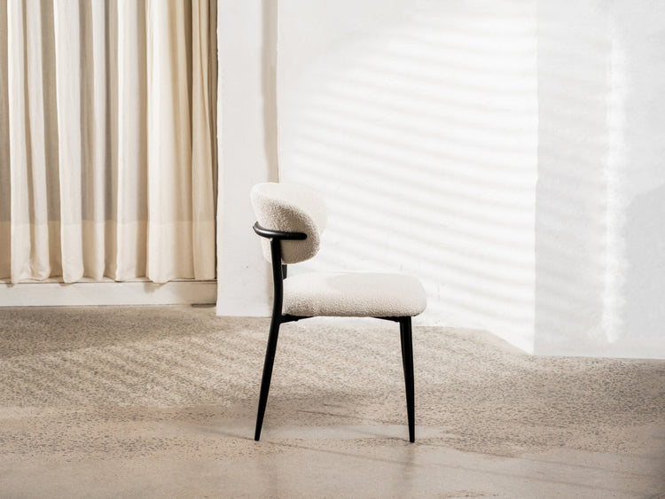 Milan Dining Chair Off White Set of 2