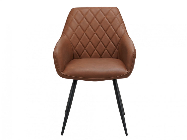 Zeus Dining Chair Vintage Cognac Set of 2