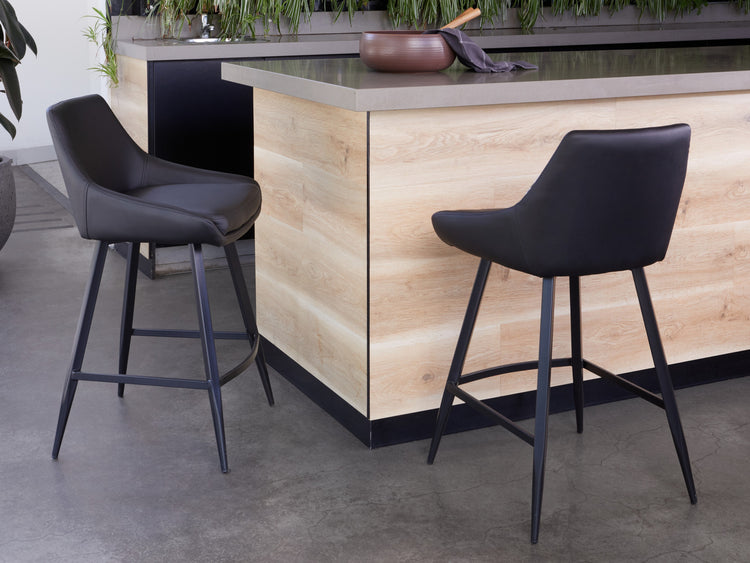 Toledo Bar Stool Black Set of 2