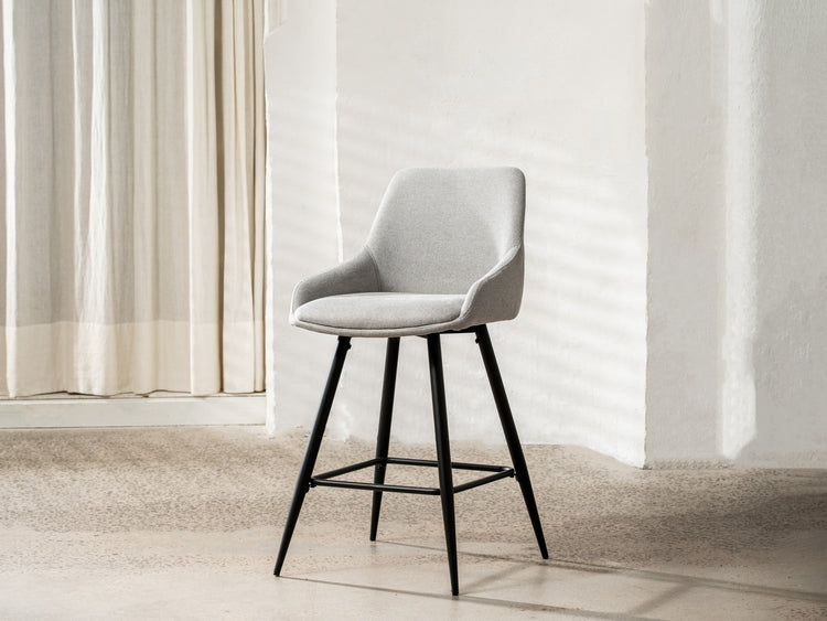 Ashton Bar Stool Silver Grey Set of 2