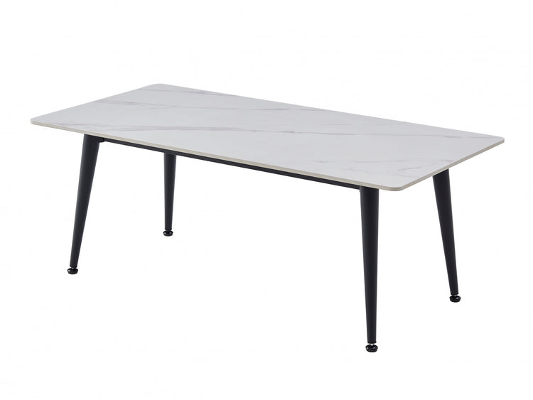 Bentley Coffee Table Matte Snow White Ceramic