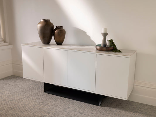 Symphony Sideboard Marmo Ceramic/ White MDF
