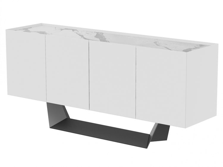 Symphony Sideboard Marmo Ceramic/ White MDF