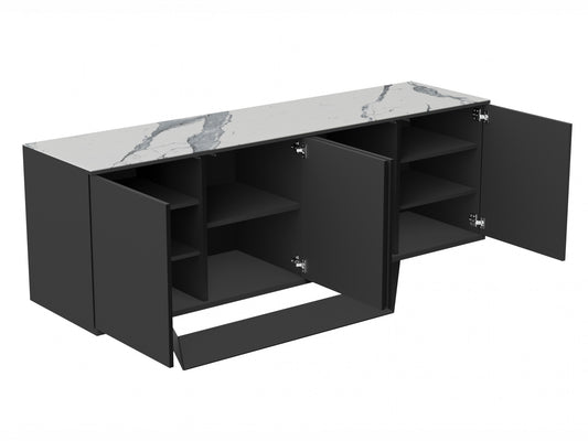 Symphony Sideboard Marmo Ceramic / Black MDF