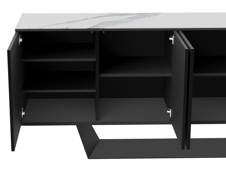 Symphony Sideboard Marmo Ceramic / Black MDF