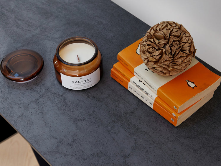 Etna Coffee Table in Shadow grey Italian Ceramic and Black