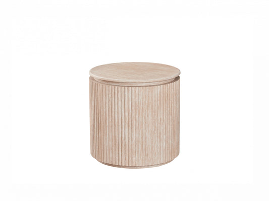Empire Side Table Travertine