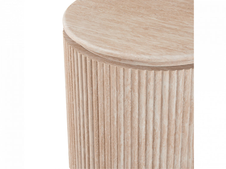 Empire Side Table Travertine