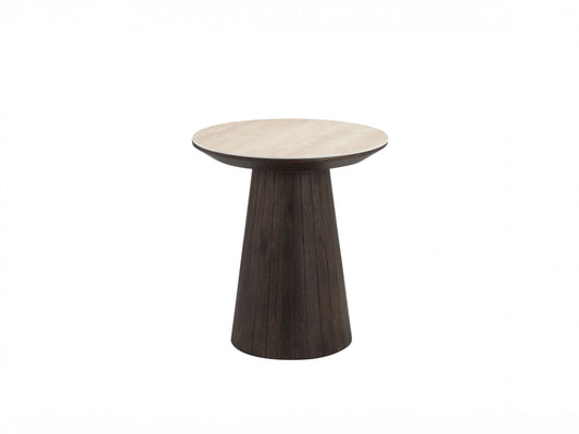 Sorrento Side Table Bisque / Coffee