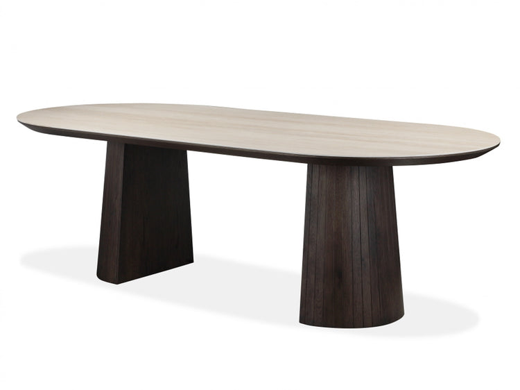 Sorrento Large Dining Table Bisque / Coffee