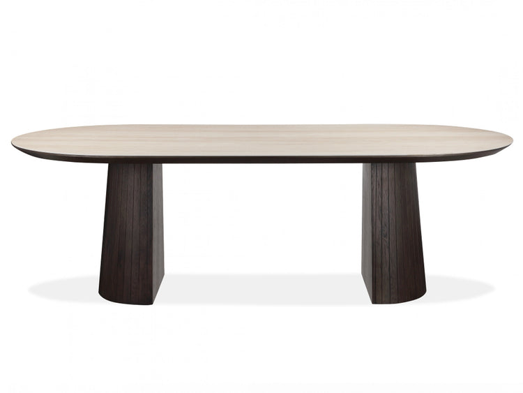Sorrento Large Dining Table Bisque / Coffee