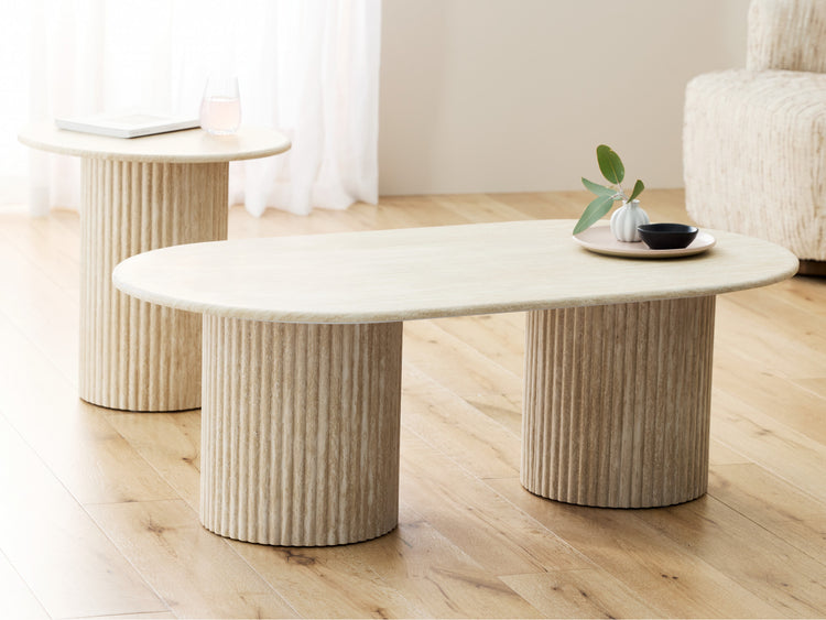Pompeii Side Table Travertine