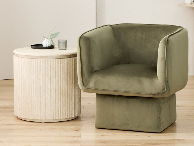 Empire Side Table Travertine