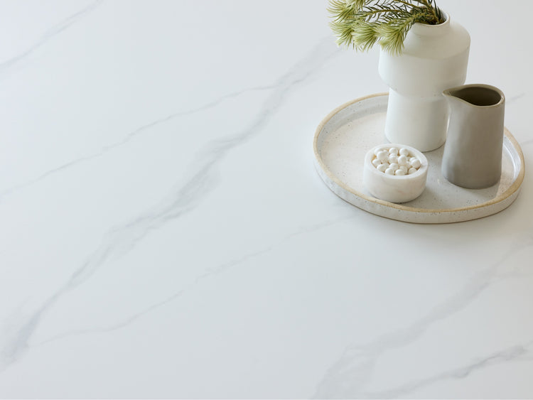 Denver Dining Table Matte Snow White Ceramic