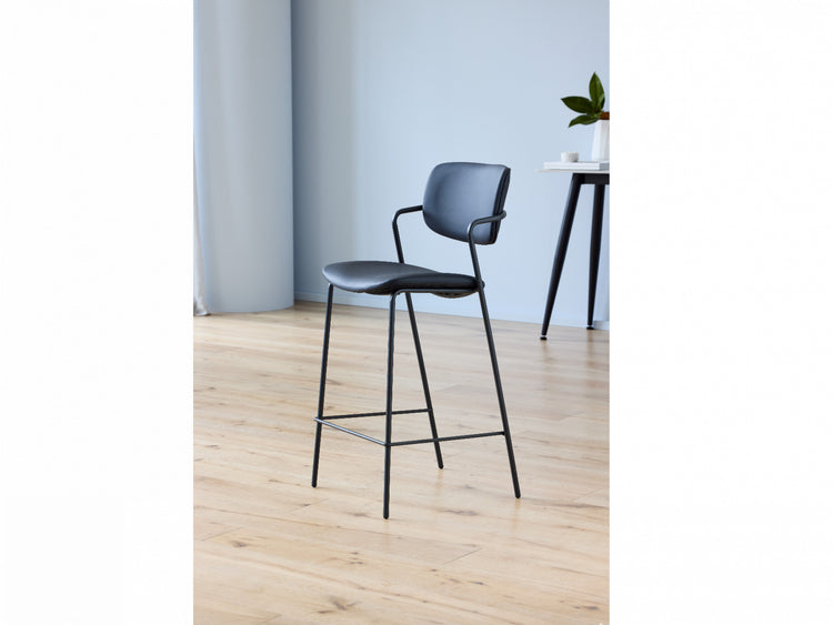 Lucia Bar Stool Black Set of 2