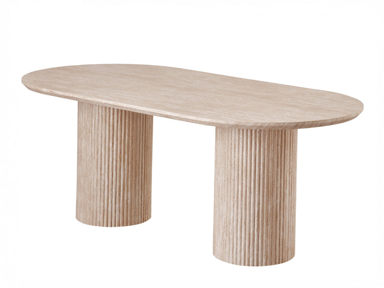 Milos Dining Table Limestone