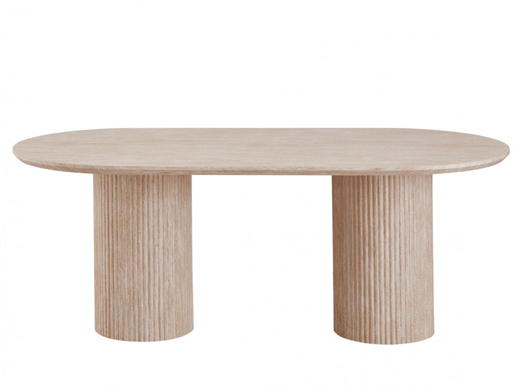 Milos Dining Table Limestone