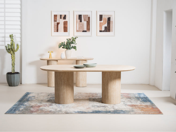 Milos Dining Table Limestone