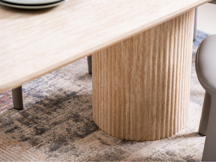 Milos Dining Table Limestone