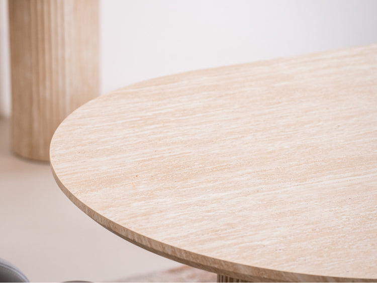 Milos Dining Table Limestone