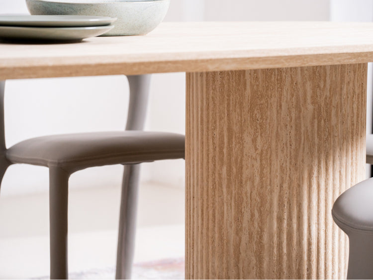Milos Dining Table Limestone