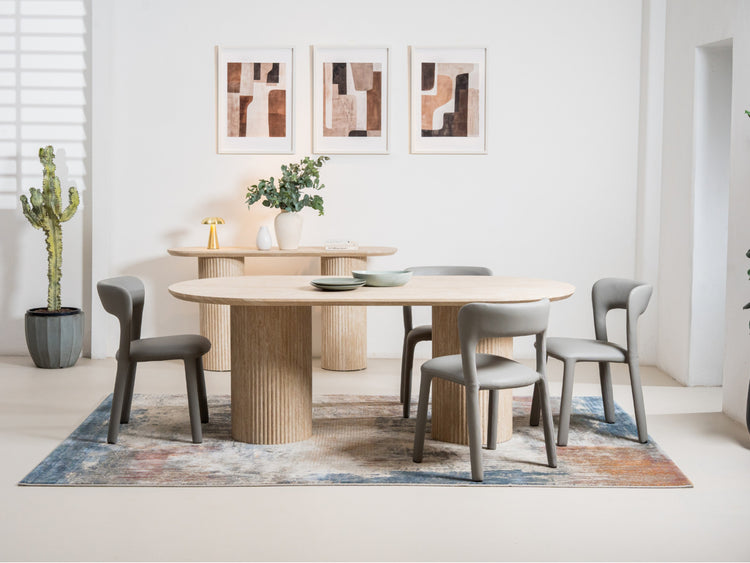 Milos Dining Table Limestone